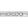 Boost Eyewear Reading Glasses, Clear Half Rim Frame, Comfort Spring Loaded Hinges, 6PK 28250